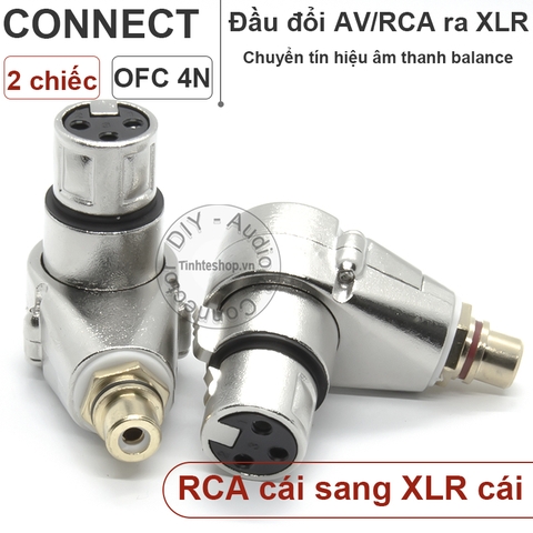 Jack hoa sen sang canon đực DIY 2 chiếc - RCA female to XLR male adapter