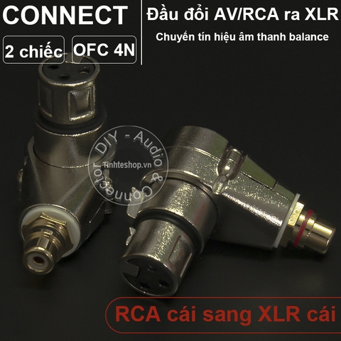 Cặp jack AV sang canon cái vuông góc DIY - RCA to XLR female jack plug