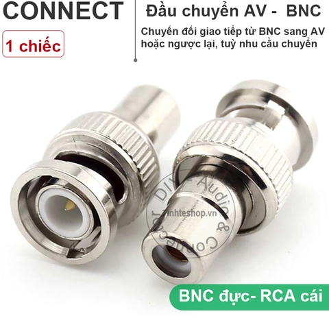 Jack chuyển BNC to RCA - BNC female to RCA male adapter