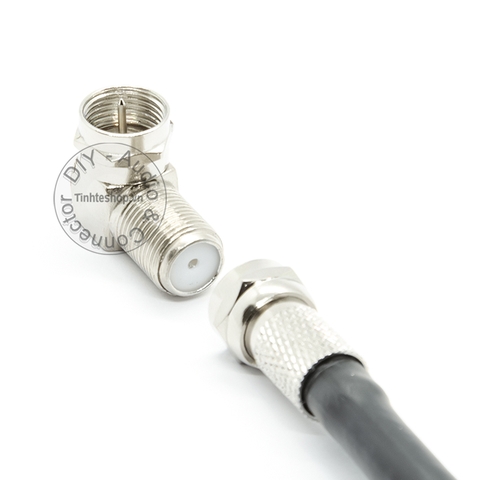 Chuôi vặn F5 và Đầu cắm F5 bẻ góc cho Thiết bị truyền hình Anten TV - RF F5 connectors angles