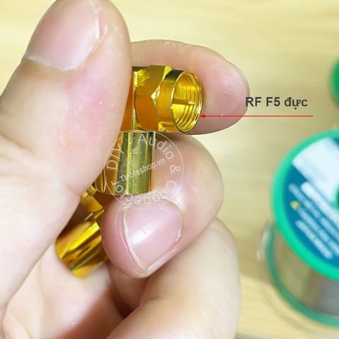 Giắc cắm TV F5 đực sang 9.5mm cái - F5 male to 9.5mm TV female adapter