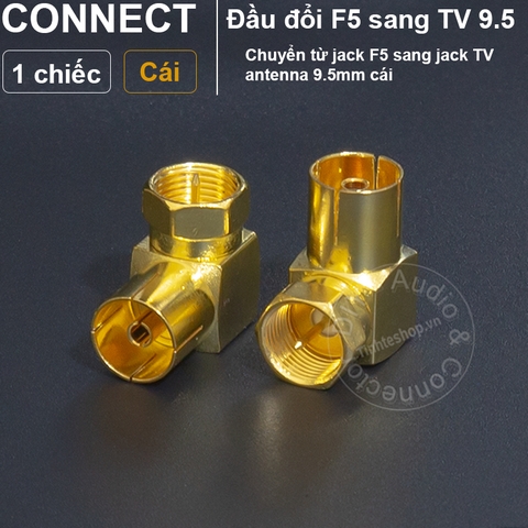 Giắc cắm TV F5 đực sang 9.5mm cái - F5 male to 9.5mm TV female adapter