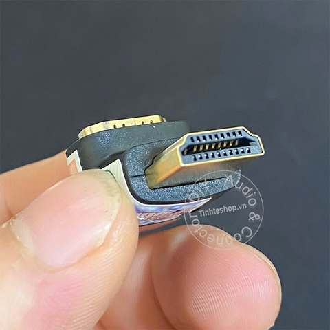 Đầu đổi HDMI đực sang cái vuông góc Unitek YA-008 - HDMI converter is 90 degrees male to female