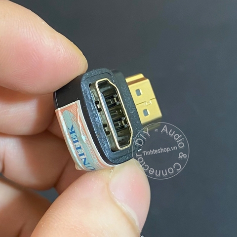 Đầu đổi HDMI đực sang cái vuông góc Unitek YA-008 - HDMI converter is 90 degrees male to female