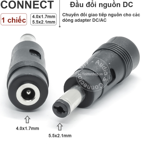 Đầu đổi nguồn jack cắm DC 4.0x1.7mm ra 5.5x2.1mm