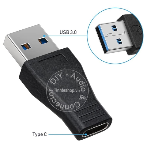 Đầu chuyển USB 3.0 sang type C gen 1 cái 5Gbps - USB 3.0 AM to USB CF adapter