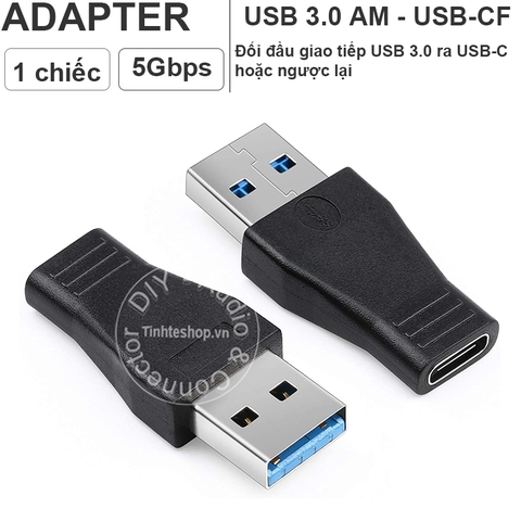 Đầu chuyển USB 3.0 sang type C gen 1 cái 5Gbps - USB 3.0 AM to USB CF adapter