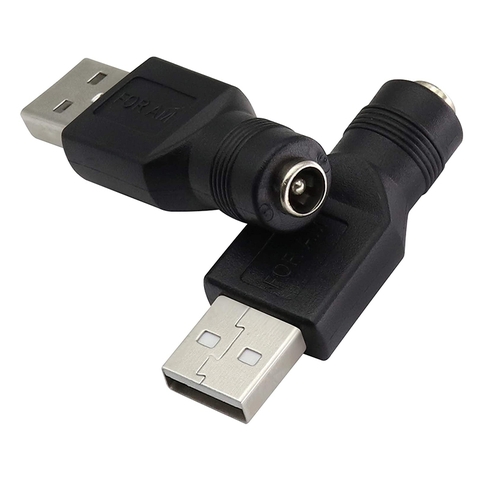 Đầu chuyển nguồn USB sang chân tròn DC 5.5x2.1mm - USB AM to 5.5x2.1mm female adapter