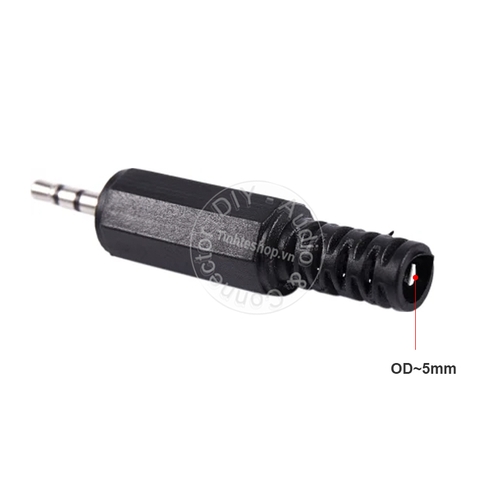 Đầu hàn jack 2.5mm stereo TRS vỏ nhựa OD5mm 1 chiếc - 2.5mm stereo TRS solder connector