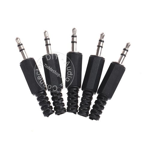 Đầu hàn jack 3.5mm stereo TRS vỏ nhựa OD5mm 1 chiếc - 3.5mm stereo TRS solder connector