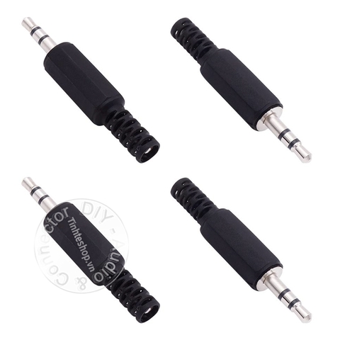 Đầu hàn jack 3.5mm stereo TRS vỏ nhựa OD5mm 1 chiếc - 3.5mm stereo TRS solder connector