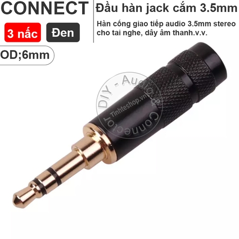 Jack 3.5mm 4 nấc TRRS hàn chân cắm cho Tai nghe Loa TV box android - 1/8" 4-pole audio jack soldering tip