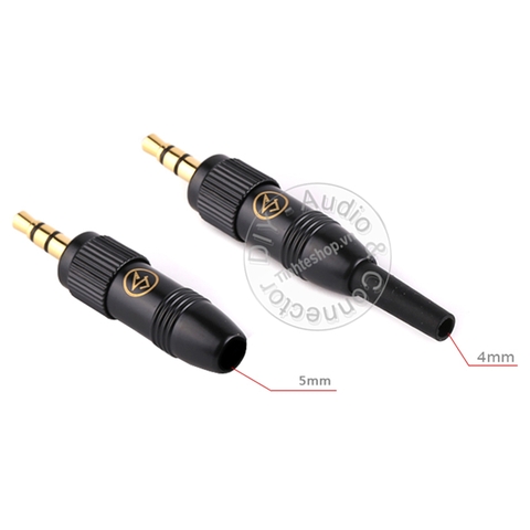 Jack 3.5mm vặn ren cho Bộ đàm Máy ghi âm Bộ thu microphone - 3.5mm stereo jack solder with screw thread to Voice Recorder Walkie talkie Wireless receiver microphone