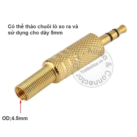Jack 3.5mm hàn cho tai nghe dây loa 1 chiếc - 3.5mm stereo jack