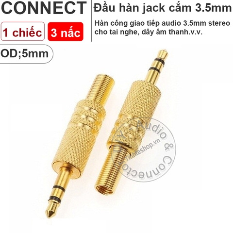 Jack 3.5mm hàn cho tai nghe dây loa 1 chiếc - 3.5mm stereo jack