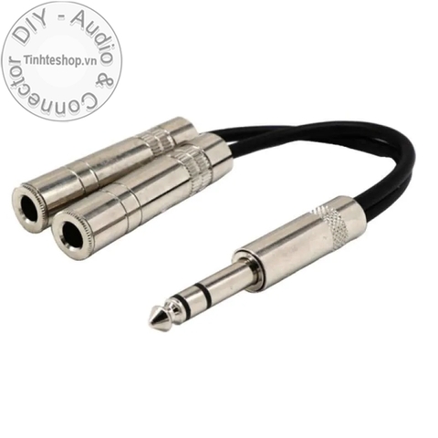 Đầu hàn jack 6.5mm cái stereo/mono chuôi lò xo OD6mm