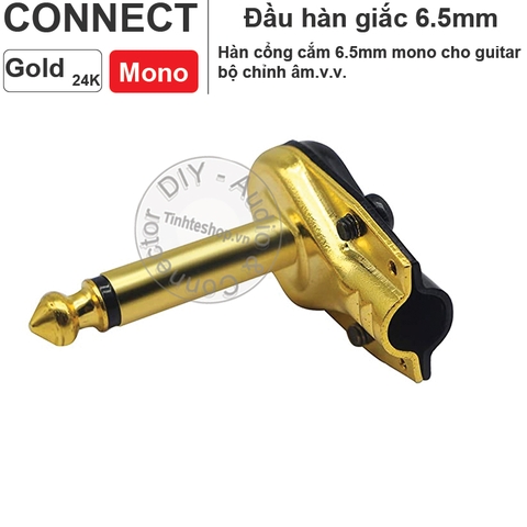 Đầu hàn jack 6 ly vuông góc cho bộ chỉnh âm giutar - 6.5mm mono solder connector for equalizer