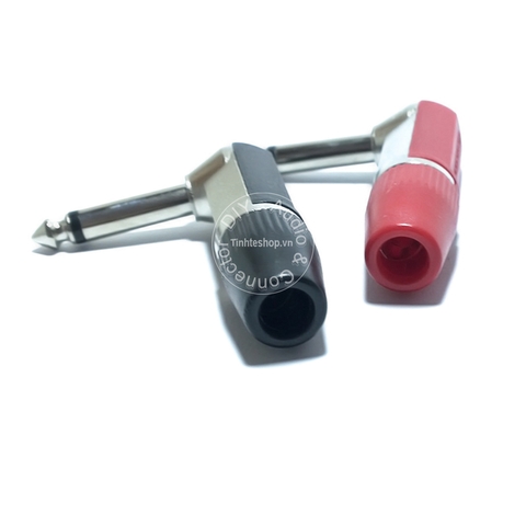 Đầu hàn jack 6 ly cong mono OD8mm 1 chiếc - 6.35mm male mono solder angle