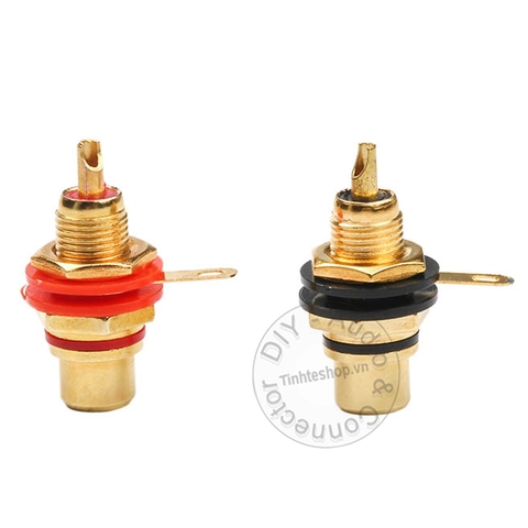 Jack hàn AV vào vỏ thùng 1 chiếc - Female RCA terminal for soldering to the enclosure of the Amplifier Speaker etc.