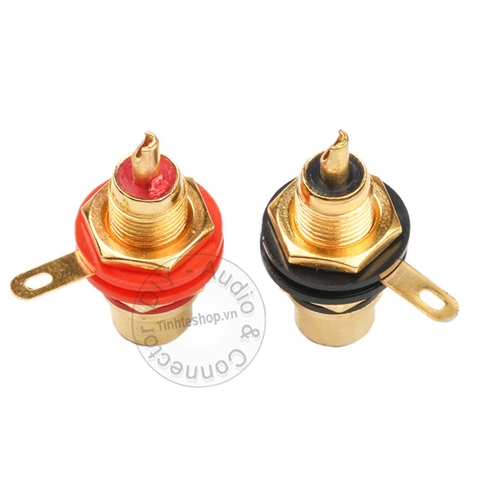Jack hàn AV vào vỏ thùng 1 chiếc - Female RCA terminal for soldering to the enclosure of the Amplifier Speaker etc.