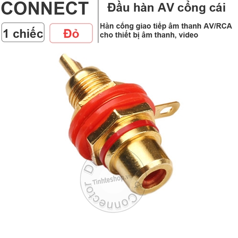 Jack hàn AV vào vỏ thùng 1 chiếc - Female RCA terminal for soldering to the enclosure of the Amplifier Speaker etc.