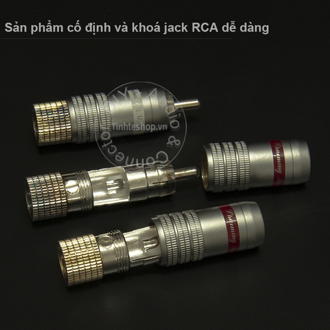 Đầu hàn AV mạ bạc OEM CMC OD8mm - AV/RCA silver plated connector 1 chiếc