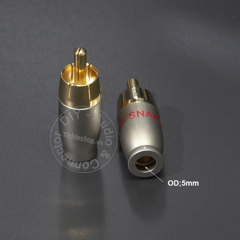 Đầu hàn hoa sen Gold Snake 2 chiếc OD5mm - RCA jack plug