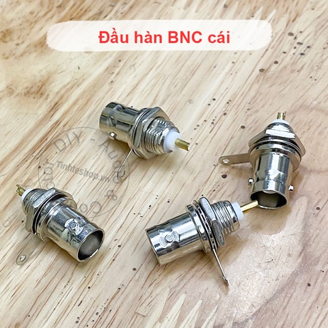 Đầu hàn BNC cổng cái 1 chiếc OD6mm chuôi lò xo - BNC female connector