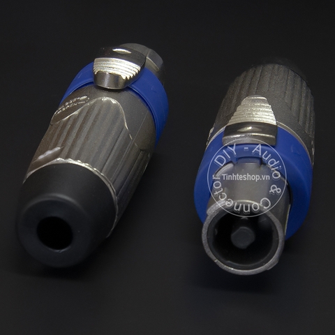 Jack loa Speakon 4 pin chân đồng mạ bạc 1 chiếc dạng hàn - Speakon 4-pin female speaker jack with tin solder silver-plated copper core