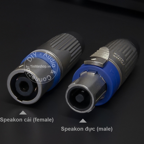 Jack loa Speakon 4 pin chân đồng mạ bạc 1 chiếc dạng hàn - Speakon 4-pin female speaker jack with tin solder silver-plated copper core