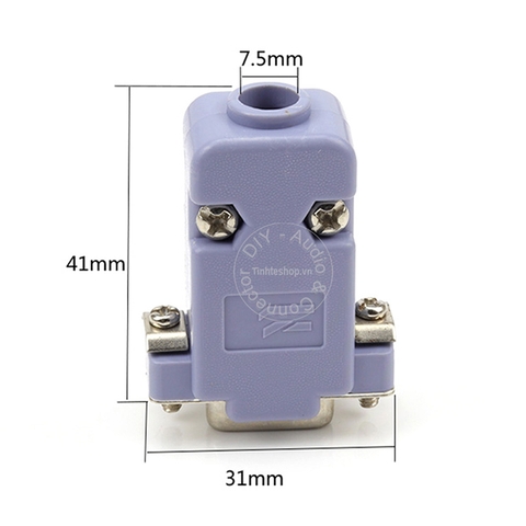 Đầu hàn DB9 RS232 đực kèm vỏ ốp 1 chiếc