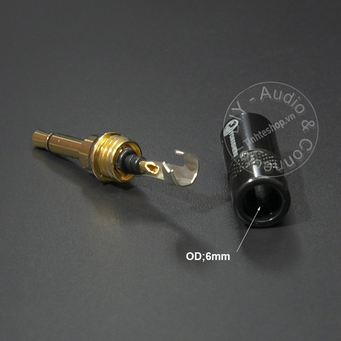 Đầu hàn jack 3.5 mono YongShen YS226LBG - 3.5mm mono jack plug