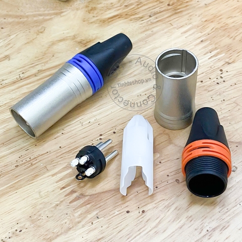 Giắc cắm hàn DIY Dây canon đực cho Bộ trộn Bàn DJ - Balanced XLR male audio plug solder