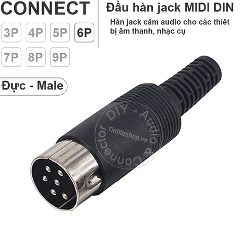 Đầu MIDI DIN 3 pin đến 13 pin đực và cái - MIDI DIN male female 3pin to 9pin connector