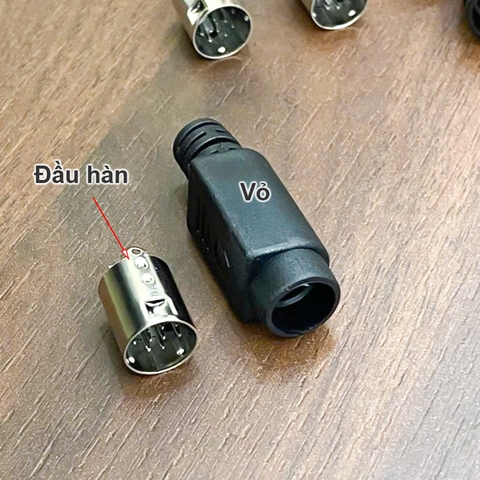 Đầu hàn mini DIN 9pin type-A đực (male)