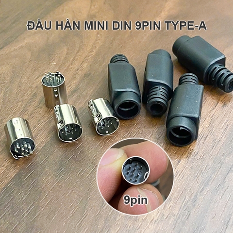 Đầu hàn mini DIN 9pin type-A đực (male)