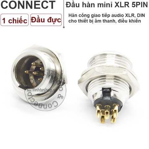 1 chiếc - Đầu hàn jack DIN mini XLR 5pin đực hàn gắn trên thiết bị - Mini XLR male conneector