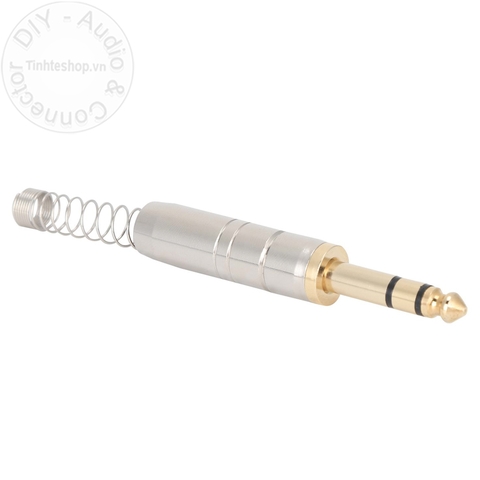 Đầu hàn jack 6 ly stereo chuôi lò xo OD6mm