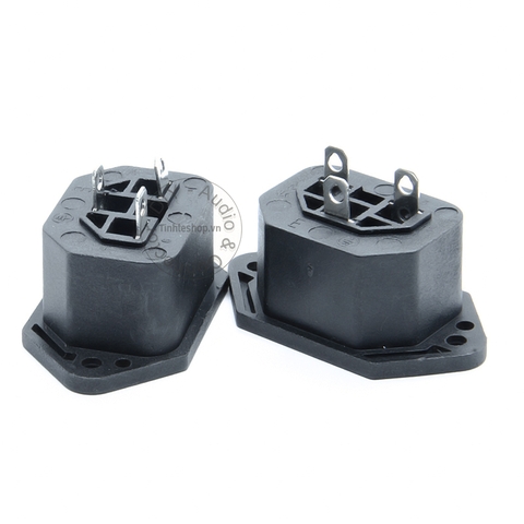 Ổ cắm nguồn C13 lắp bảng điều khiển trên thân vỏ thiết bị - Jack cắm nguồn C13 10A-250V