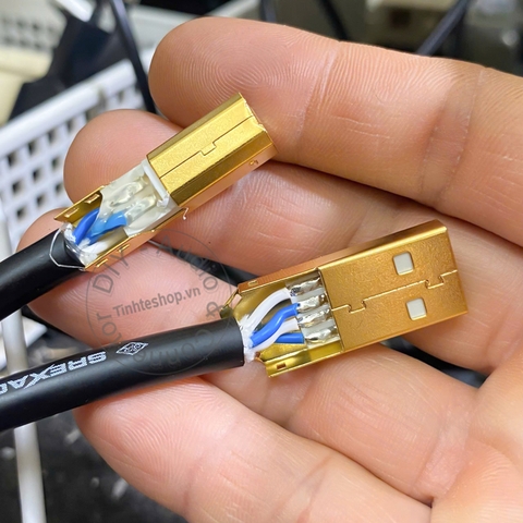 Giắc USB AM BM mạ vàng 24K 1.5U DIY cáp USB DAC