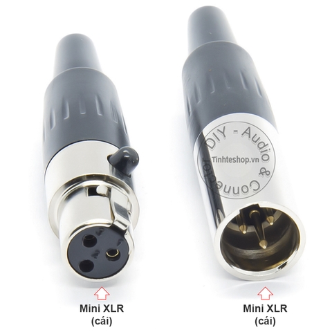 Đầu hàn jack mini XLR 3pin cái OD5mm - 3pin mini XLR female solder connector