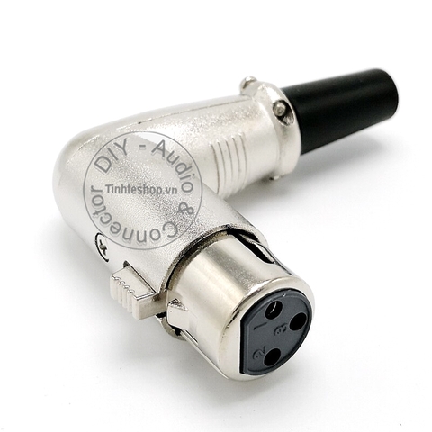 Jack XLR cái vuông góc OD6mm - XLR female connector jack plug