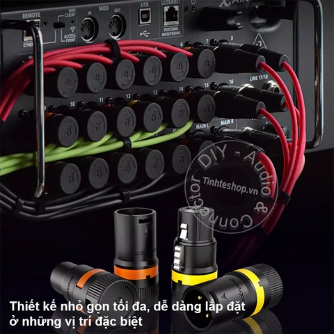 Jack canon nhỏ gọn cho Micro camera - The most compact male and female XLR balanced audio plugs possible