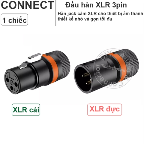 Jack canon nhỏ gọn cho Micro camera - The most compact male and female XLR balanced audio plugs possible