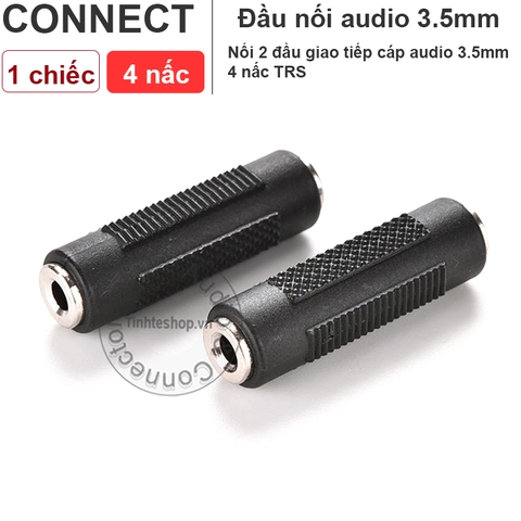 Đầu nối 3.5mm AUX 3 nấc TRS - Audio 3.5mm TRS female to female connector