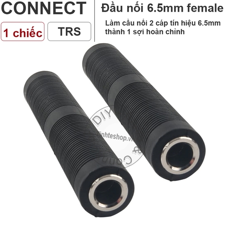 Đầu nối jack 6 ly stereo/mono - 6.5mm female to female connector