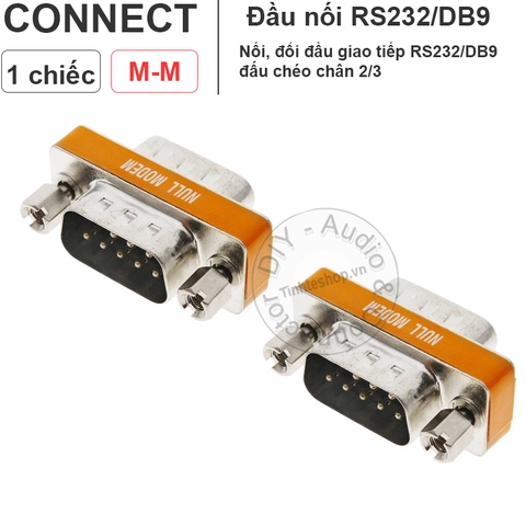 Đầu nối RS232 DB9 đấu chéo - Null modem RS232 male - male full handshaking