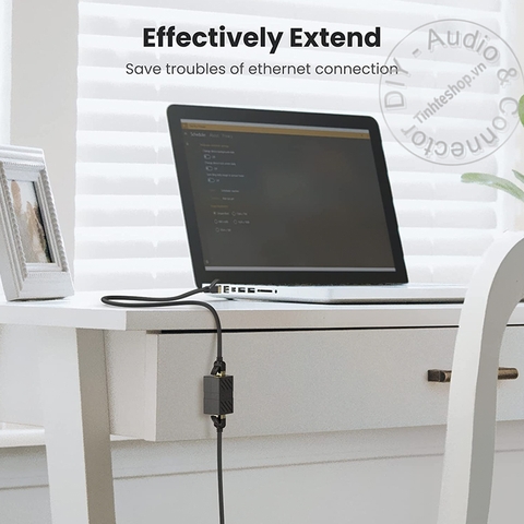Đầu nối 2 dây mạng lại với nhau hỗ trợ tới 10Gbps và khuếch đại cáp lên tới 100 mét Ugreen NW114