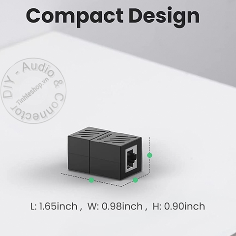 Đầu nối 2 dây mạng lại với nhau hỗ trợ tới 10Gbps và khuếch đại cáp lên tới 100 mét Ugreen NW114