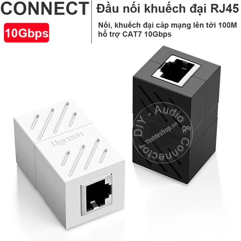 Đầu nối 2 dây mạng lại với nhau hỗ trợ tới 10Gbps và khuếch đại cáp lên tới 100 mét Ugreen NW114